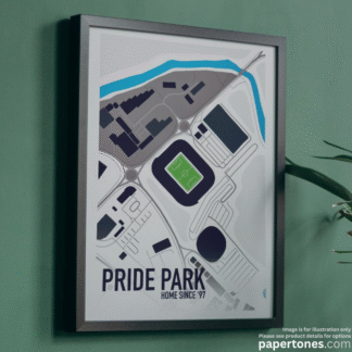 DERBY COUNTY PRIDE PARK Maps Poster Wall Art