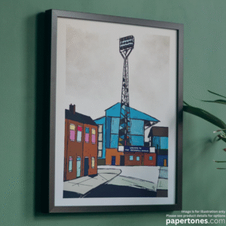 DERBY COUNTY BASEBALL GROUND Floodlight Poster Wall Art
