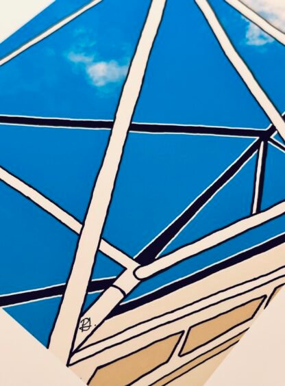DERBY COUNTY PRIDE PARK Geometry Poster Wall Art - Image 3