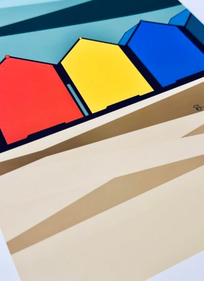 WHITBY North Yorkshire BEACH HUTS Poster Wall Art - Image 3
