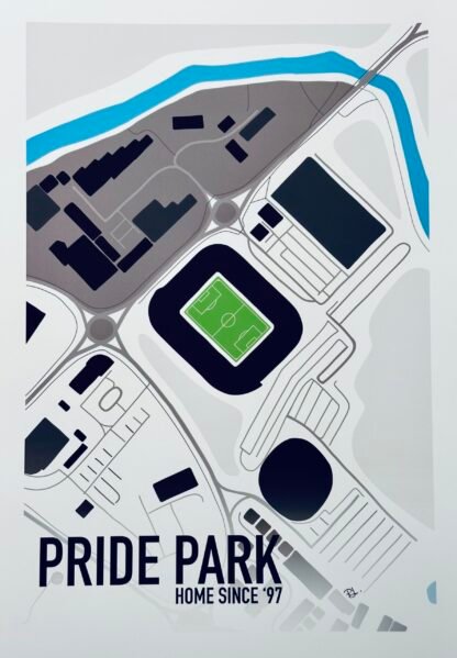 DERBY COUNTY PRIDE PARK Maps Poster Wall Art - Image 2