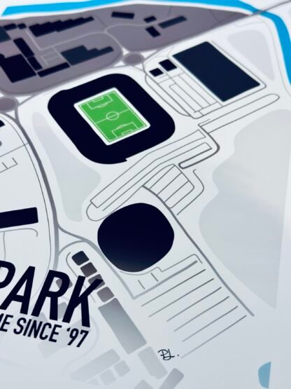 DERBY COUNTY PRIDE PARK Maps Poster Wall Art - Image 3