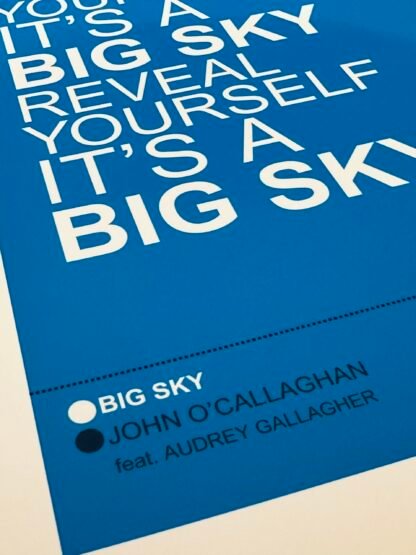 JOHN O’CALLAGHAN - BIG SKY Lyric Poster Wall Art - Image 3