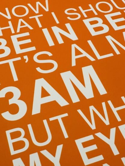 LUMINARY - AMSTERDAM Lyric Poster Wall Art - Image 4