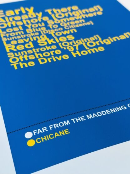 CHICANE - FAR FROM THE MADDENING CROWDS Album Poster Wall Art - Image 3