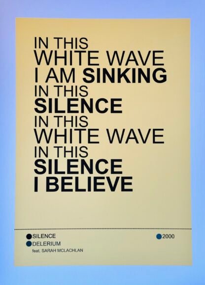 DELERIUM - SILENCE Lyric Poster Wall Art - Image 2