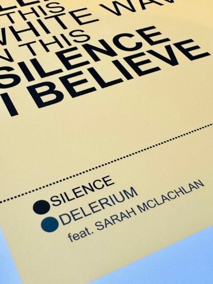 DELERIUM - SILENCE Lyric Poster Wall Art - Image 4