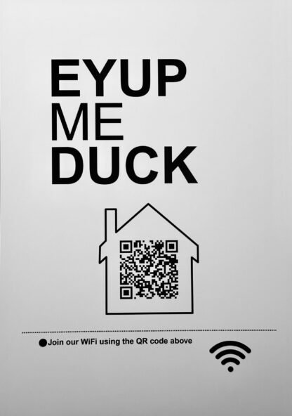 EYUP ME DUCK Join WiFi QR Code Poster Wall Art - Image 2