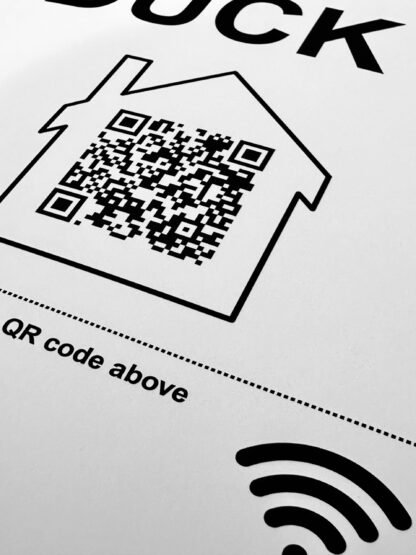 EYUP ME DUCK Join WiFi QR Code Poster Wall Art - Image 3