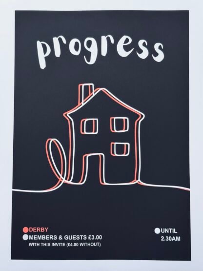 PROGRESS - DERBY CLUB NIGHT 90's Poster Wall Art - Image 2