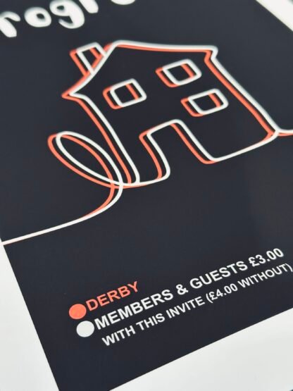 PROGRESS - DERBY CLUB NIGHT 90's Poster Wall Art - Image 3