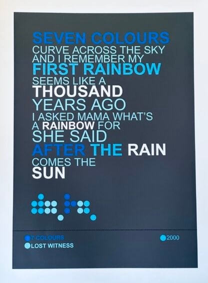 LOST WITNESS - 7 COLOURS Lyric Poster Wall Art - Image 2