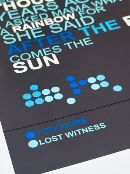 LOST WITNESS - 7 COLOURS Lyric Poster Wall Art - Image 3