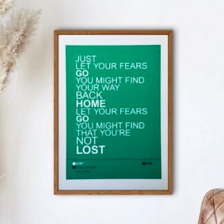 SUNLOUNGER - LOST Lyric Poster Wall Art