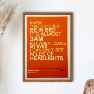 LUMINARY - AMSTERDAM Lyric Poster Wall Art