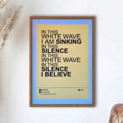 DELERIUM - SILENCE Lyric Poster Wall Art