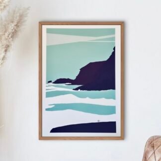 WHITBY North Yorkshire AT SEA Poster Wall Art