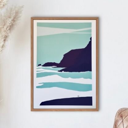 WHITBY North Yorkshire AT SEA Poster Wall Art