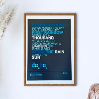 LOST WITNESS - 7 COLOURS Lyric Poster Wall Art