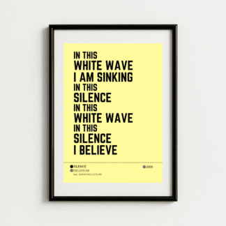 Delerium - Silence Lyrics Art Print