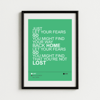 Sunlounger & Zara - Lost Lyrics Art Print