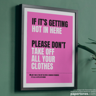HOT IN HERRE by NELLY Alternative Lyric Poster Wall Art