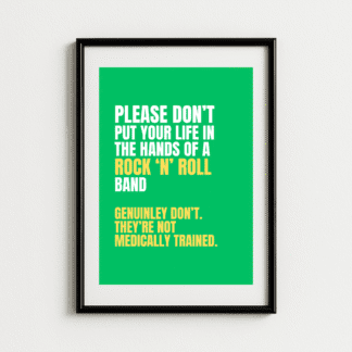 Don’t Look Back Oasis Print – Funny Lyric Art
