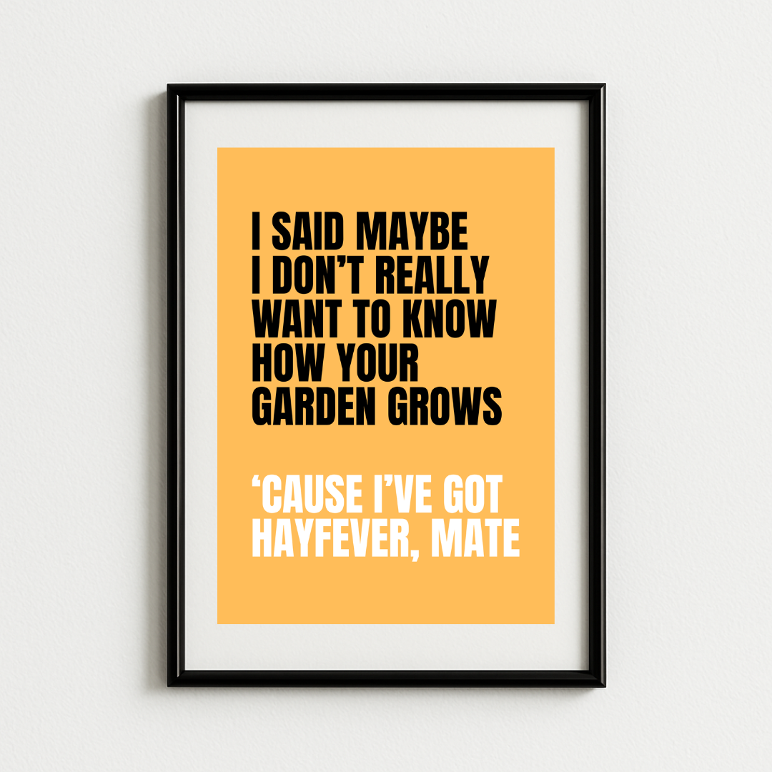 Live Forever Oasis Print – Funny Wall Art