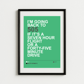 505 Lyrics Print – Arctic Monkeys Wall Art
