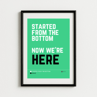 Started From the Bottom Lyrics Print – Drake Art