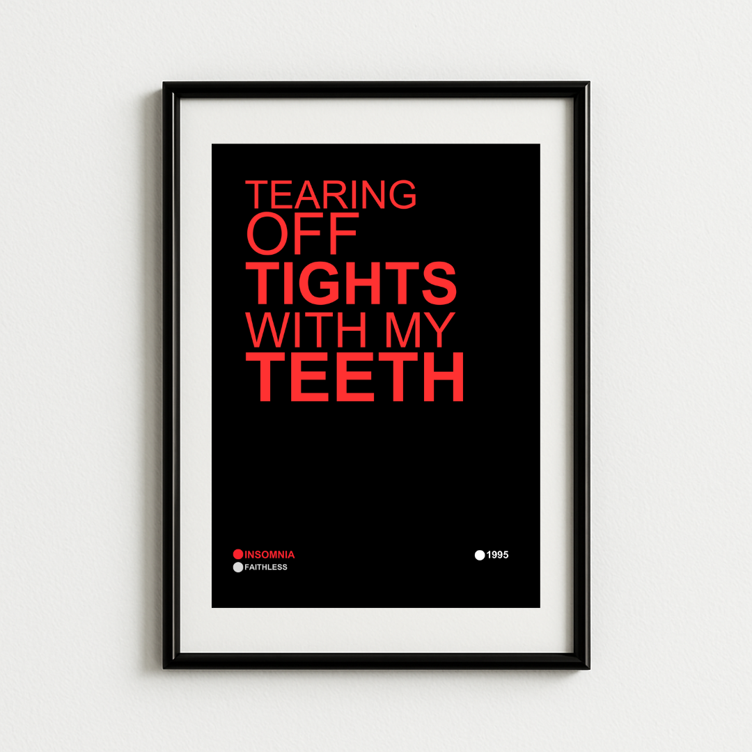 Faithless Insomnia Lyrics Art Print