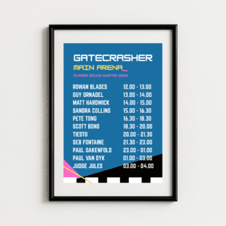 Gatecrasher Summer Sound System 2001 Lineup Poster Art Print