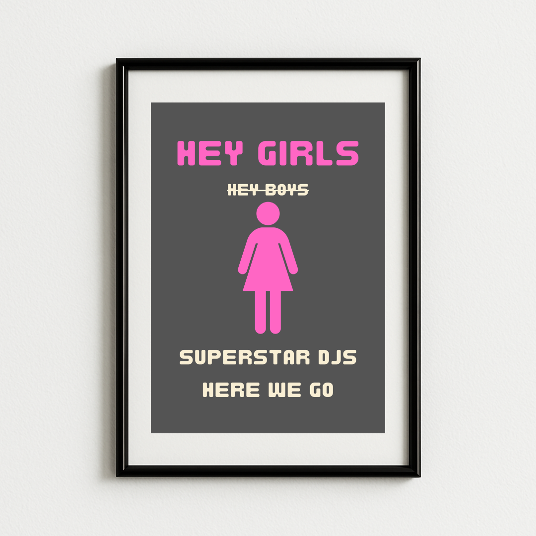 Chemical Brothers - Hey GIRLS Toilet Humour Art Print