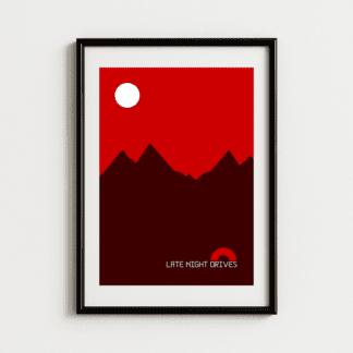 Late Night Drives Electronic Music Art Print