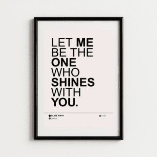 OASIS - SLIDE AWAY Lyric Poster Wall Art