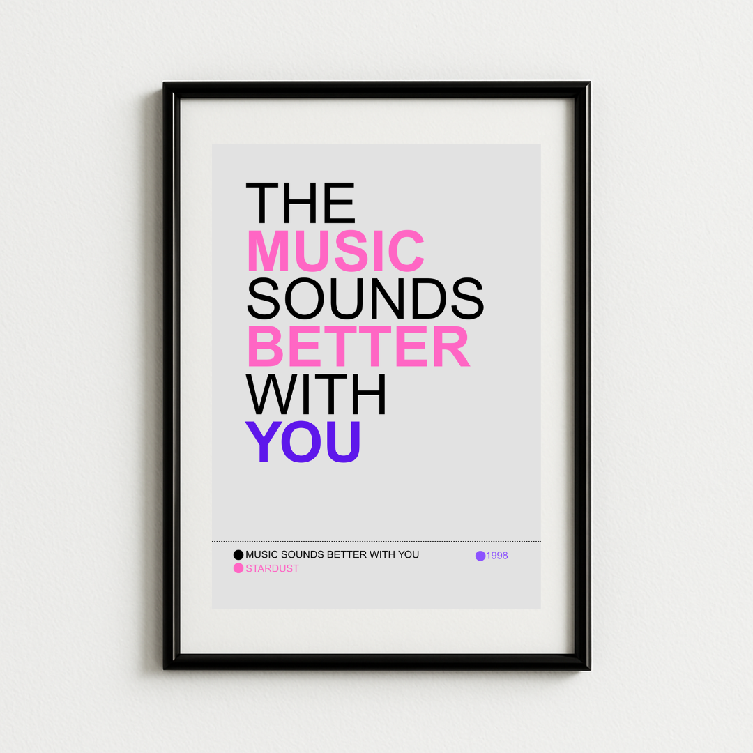 Stardust Lyrics Print – Music Wall Art